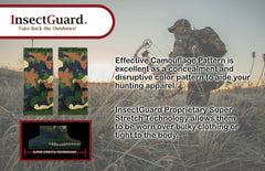 InsectGuard camo gaiters 10 inch pair, side view highlighting wide coverage.