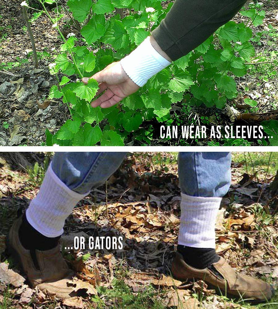 InsectGuard tick gaiters cuffs 4 inches for compact sleeve protection.