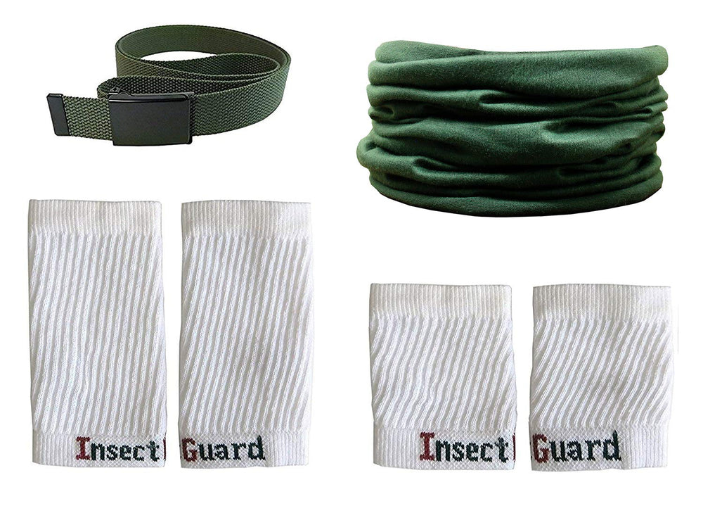 InsectGuard Tick Gaiters pack overview showing belt and gaiters