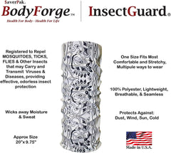InsectGuard black tube bandana for neck or face coverage