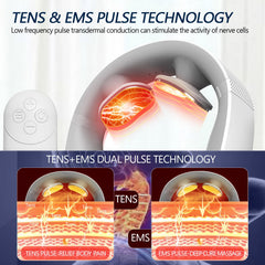 INSHUEY neck massager using pulse-mode for targeted relaxation.