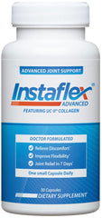 Instaflex Advanced bottle front shows joint support for an active lifestyle.