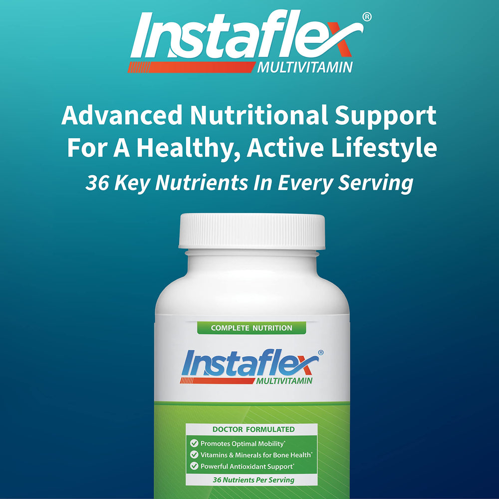 Doctor-formulated Instaflex Multivitamin packaging emphasizes quality