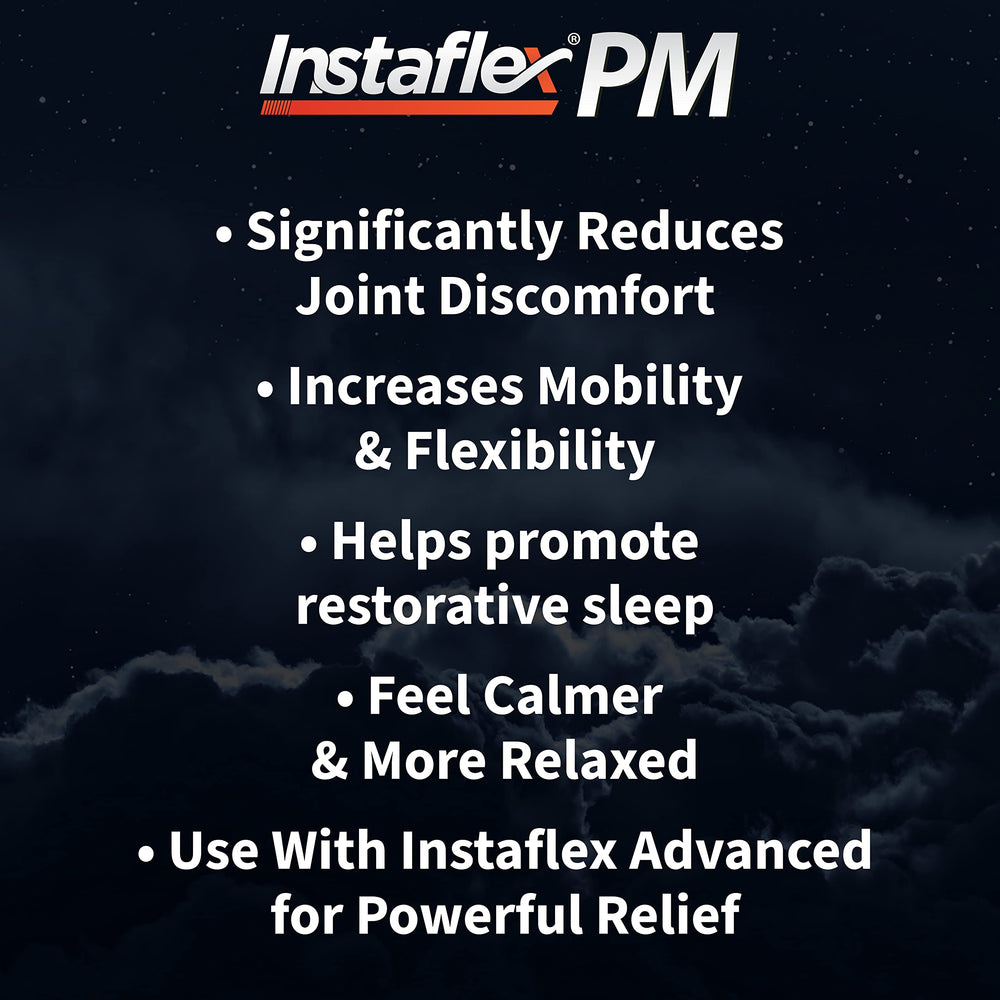 Instaflex PM Passionflower extract visual communicates sleep-friendly ingredients
