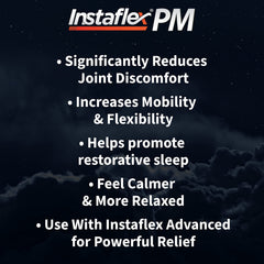 Instaflex PM Passionflower extract visual communicates sleep-friendly ingredients