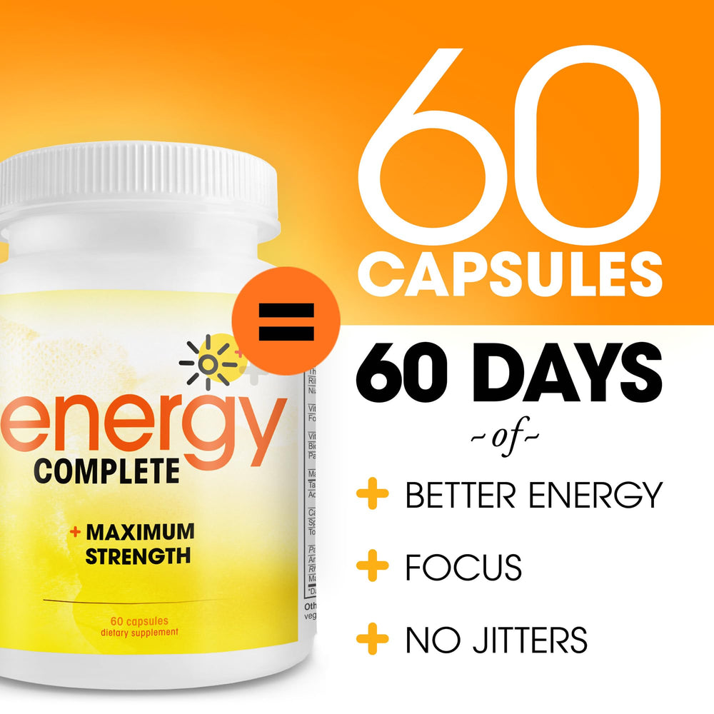 Instant Brands Energy Complete capsules closeup showing vegan caffeine pills for clean energy.