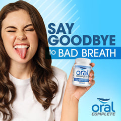 Instant Brands oral probiotics bottle with glass of water conveys easy daily care
