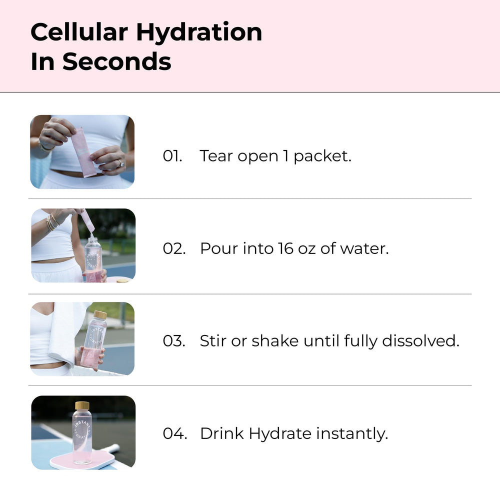 Instant Hydration cotton candy powder scoop showing easy measurement for precise hydration