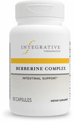Integrative Therapeutics Berberine Complex bottle shows label, supports gut balance and digestive wellness.