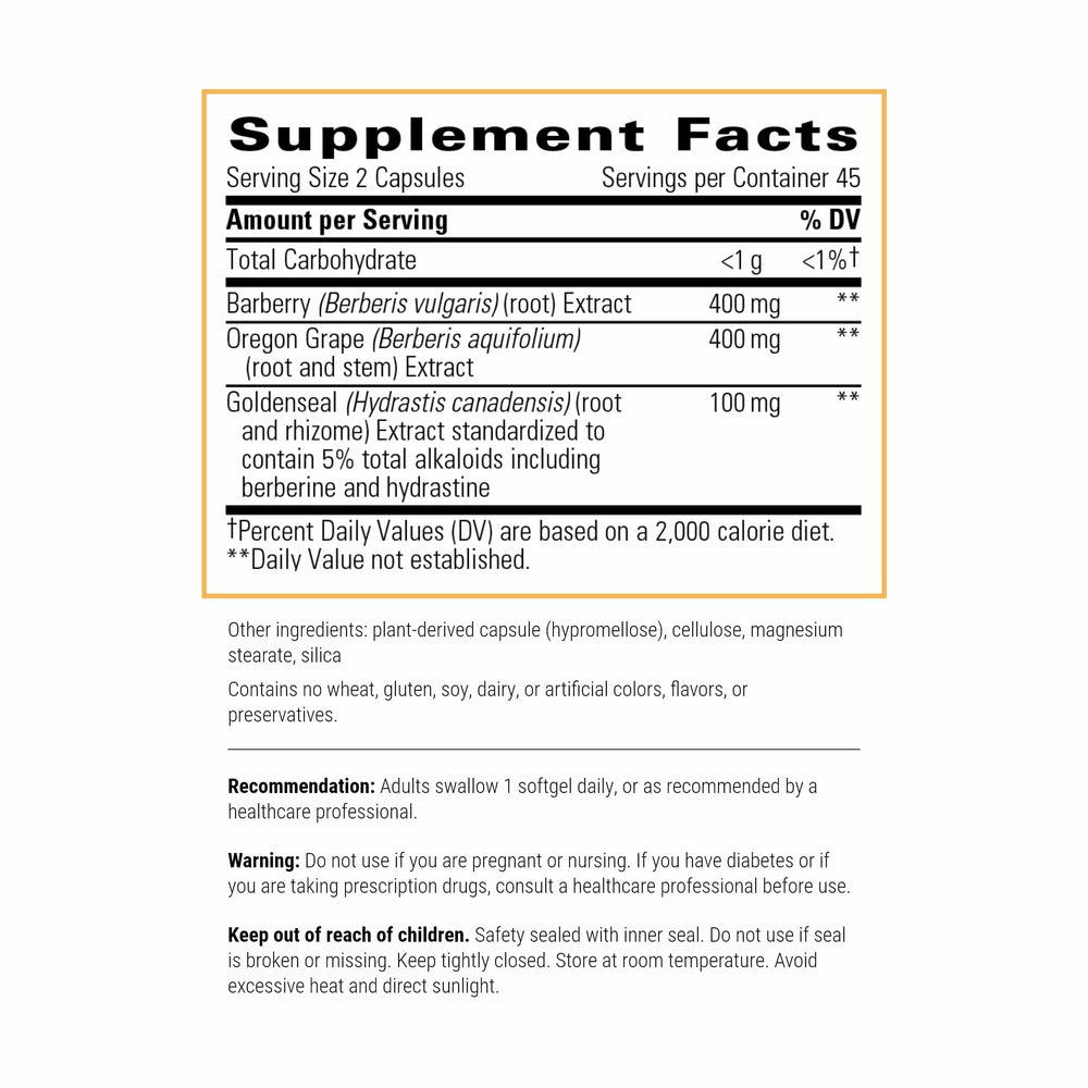Integrative Therapeutics Berberine Complex capsules on a tray for daily routine.