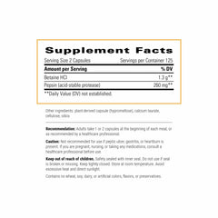 Integrative Therapeutics Betaine HCl capsules ready for daily protein digestion and stomach acidity