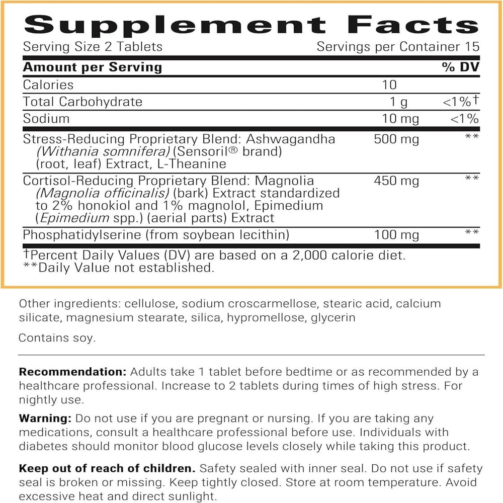 Close-up of Cortisol Manager capsules showing texture and quality.
