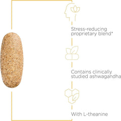 Close-up of Cortisol Manager label highlights allergen-free formulation for dietary needs.