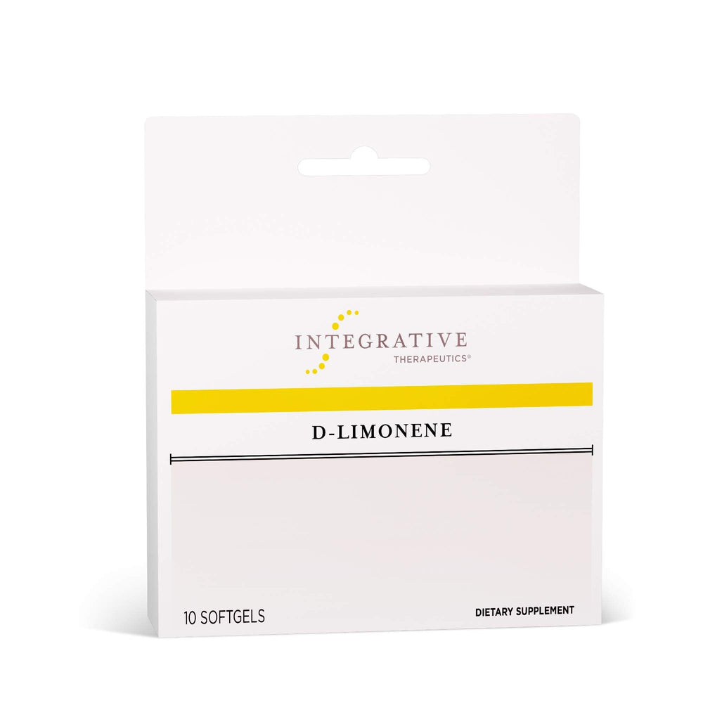 Integrative Therapeutics D-Limonene bottle front highlights gluten-free digestive support