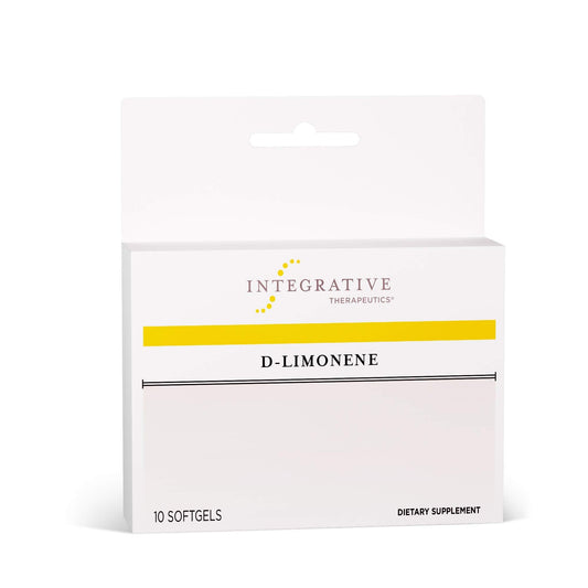 Integrative Therapeutics D-Limonene bottle front highlights gluten-free digestive support