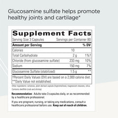 Integrative Therapeutics Glucosamine Sulfate bottle label close-up