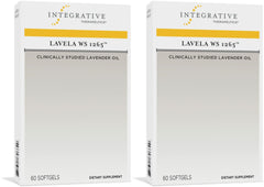 Integrative Therapeutics Lavela WS 1265 bottle seen on a clean desk for a calmer evening routine