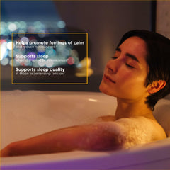 Label close-up of Lavela WS 1265 showing calming lavender benefits