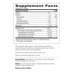 Pure Omega HP bottle label highlighting EPA and DHA content