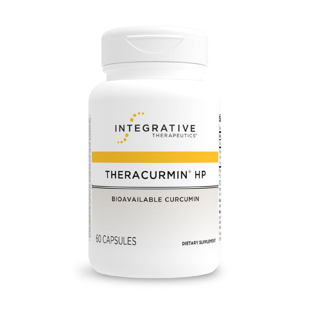 Integrative Therapeutics Theracurmin HP bottle ready for daily post-workout recovery use.