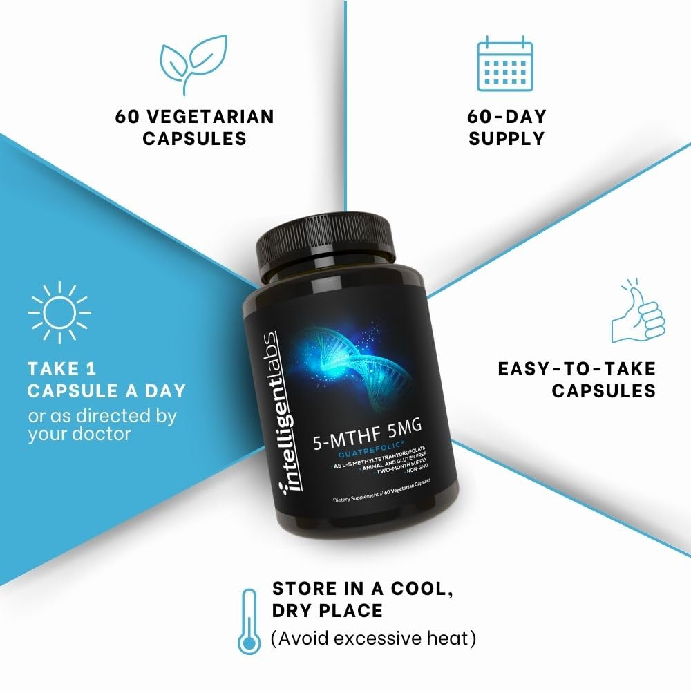 Intelligent Labs 5-MTHF capsules bound to glucosamine for stability and absorption