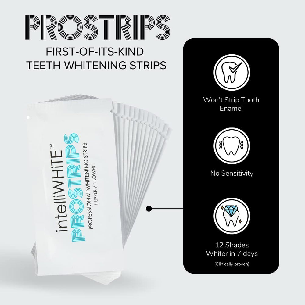 IntelliWHiTE ProStrips enamel remineralizing action supports stronger enamel over time.