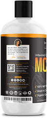 Intentionally Bare MCT oil near kitchen counter ready to blend.
