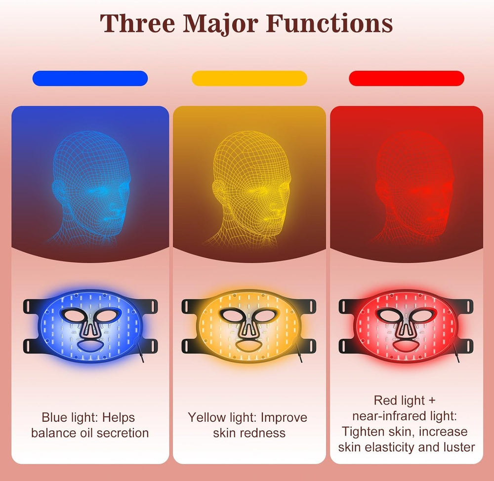 INTEO red light mask travel-ready with soft silicone.