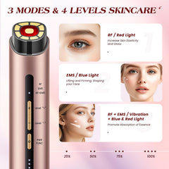 INTEO red light therapy mode targets face and neck for subtle toning