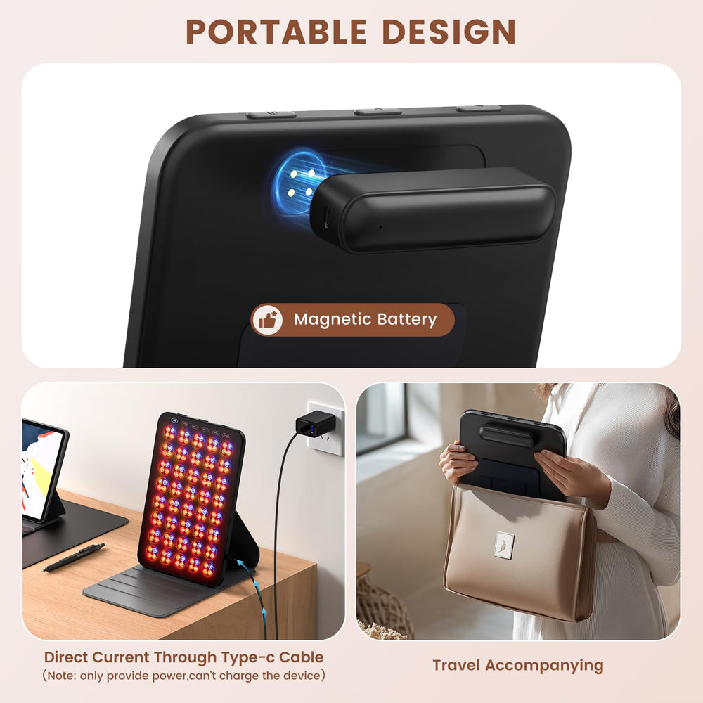 Six-mode selector enables tailored light therapy sessions