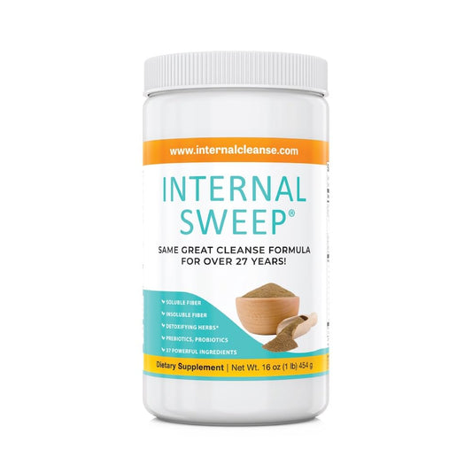 Internal Sweep bottle front view for daily colon cleanse support