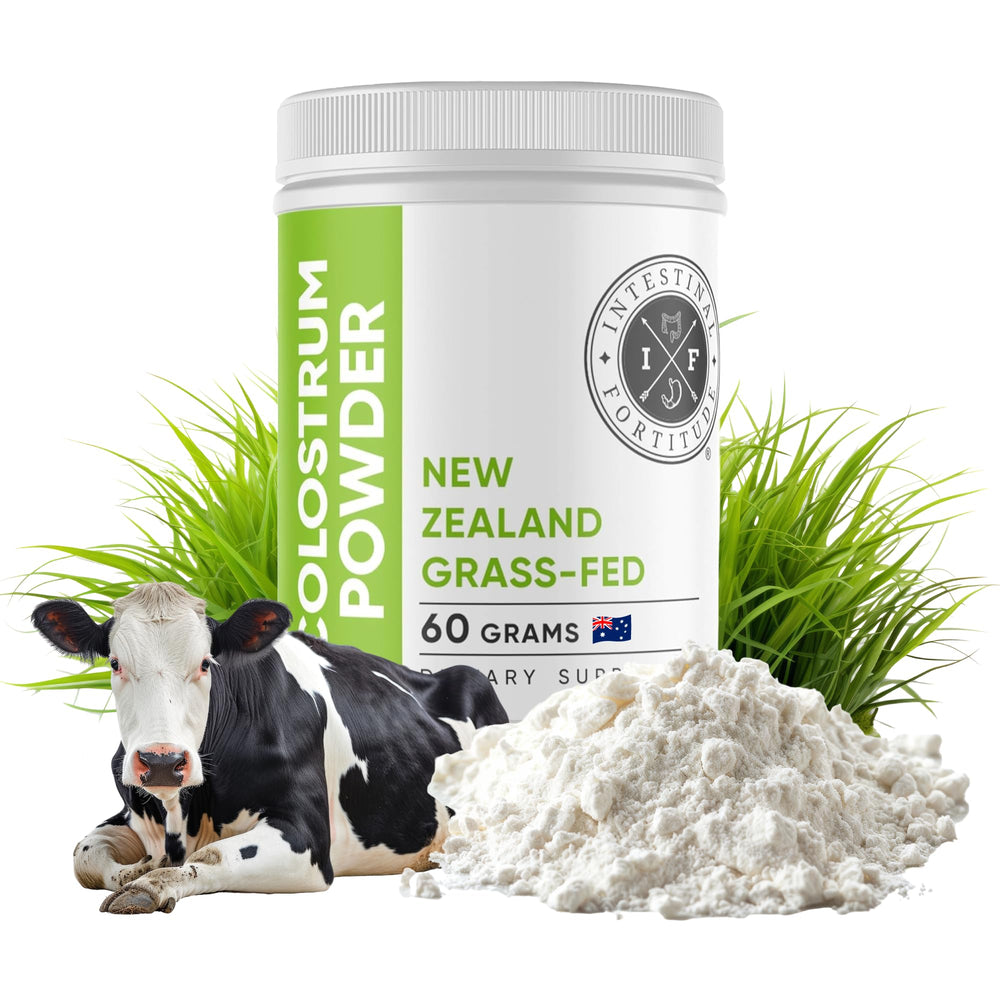 Intestinal Fortitude bottle front shows a trusted gut health supplement for daily immune support.