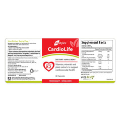 Intra CardioLife packaging front view signals premium, Canada-made quality.