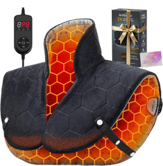 InVarme neck and shoulder heating pad wrapped around neck for soothing warmth
