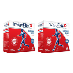 INVIGOFLEX glucosamine sulfate packet closeup highlighting premium joint support