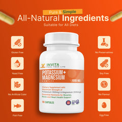 INVITA glass with water beside pills implies effortless hydration.