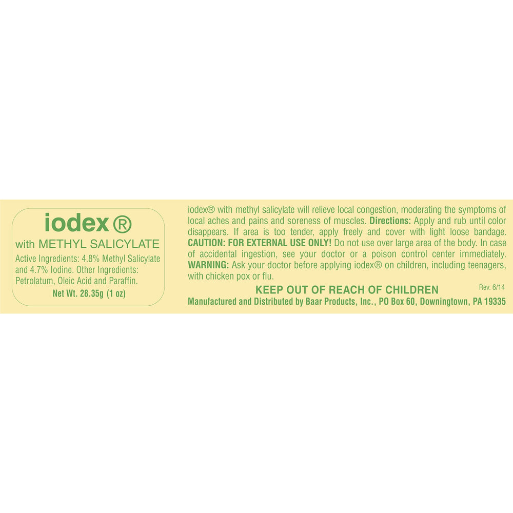 IODEX BAAR methyl salicylate ointment applied gently on skin for targeted use