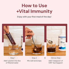 ION Vital Immunity travel packets collection ready for on-the-go rituals.