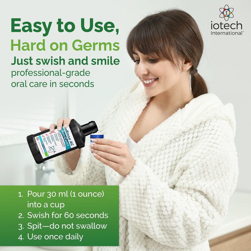 ioRinse RTU packaging reflects trusted dental-office grade care.