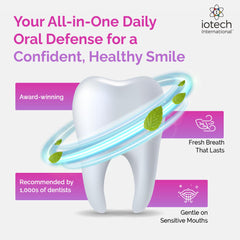 ioRinse RTU in bathroom cabinet for daily oral care