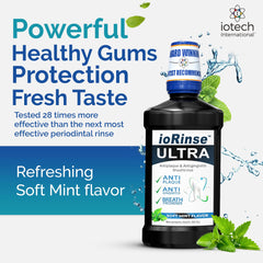 ioRinse Ultra bottle being poured, illustrating easy daily use.
