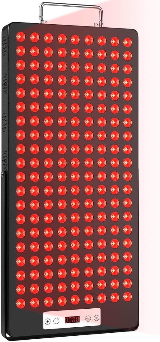 iPlantop red-light therapy panel front view showing compact design and skin-friendly use