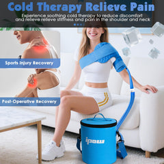 IPOW shoulder cold therapy system emphasizes quiet operation.