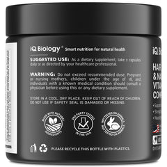 IQ BIOLOGY certified facility badge indicating quality control