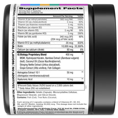 IQ BIOLOGY collagen and keratin formulation supports hair and nails