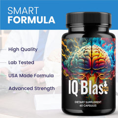 IQ Blast Pro capsules close-up for easy daily dosing.