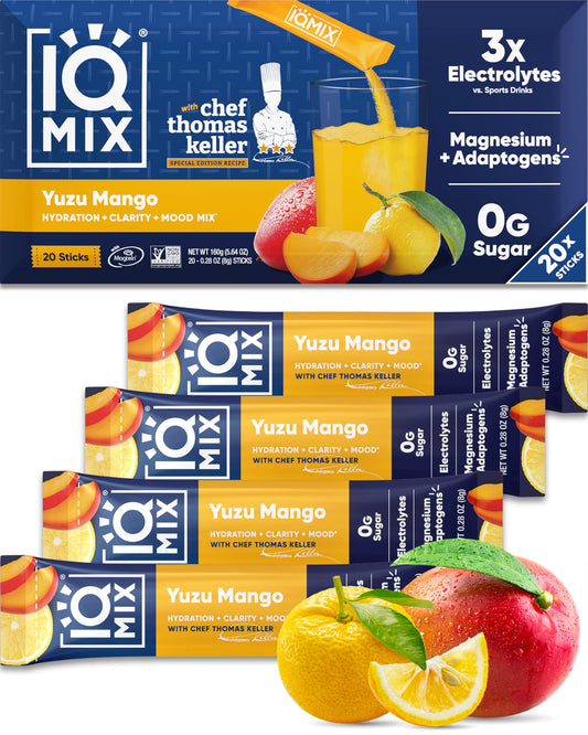 IQMIX packaging featuring Chef Thomas Keller highlights premium hydration benefits