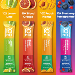IQMIX blueberry pomegranate packet enhances flavor while delivering sugar-free hydration.