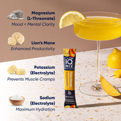 IQMIX Lions Mane icon promotes focus and mood support in the powder blend