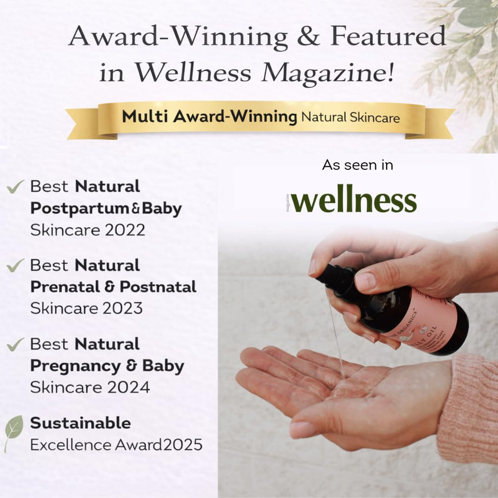 Irene Organics bottle label shows organic ingredients and safe use